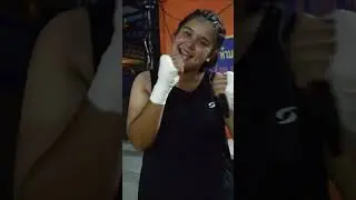 Satina is excited to have a fight #muaythai
