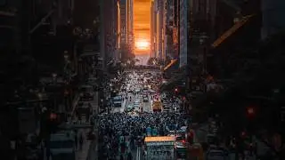 The spot vs the shot, Manhattan henge #photography #behindthescenes #camera #newyork