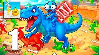 Super Dino War - Gameplay Walkthrough Part 1 - Dino Crazy Chaos (iOS, Android)