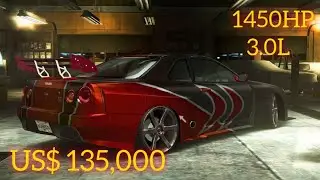 1450HP | 3.0L | Nissan Skyline | NFS Carbon | 4k Resolution