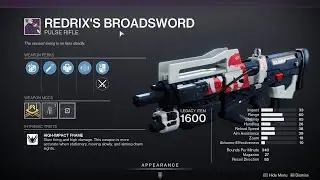 HOW TO GET REDRIXS BROADSWORD - DESTINY 2