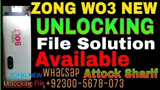 ZONG W03 NEW UNLOCK SOLOUTION Zong w03 wingle 2023   unlockings AttockSharif