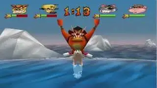 Crash Bash Walkthrough Part 5 HD 200% Warp Room 2 (Tilt Panic)