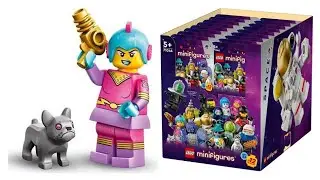 LEGO Minifigure 71046 Retro Space Heroine open, unpacking, end demo