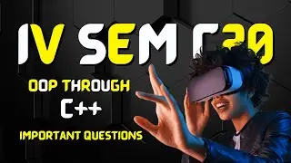 Diploma 4th Sem OOP Through C++ Important Questions | OOPs Through C++ | Diploma C20