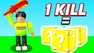 Roblox Bedwars, but 1 KILL = 1 LUCKY BLOCK..