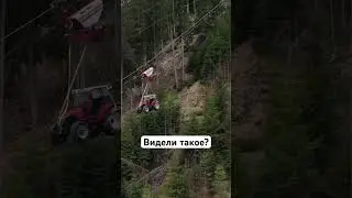 Транспортировка трактора в горы 