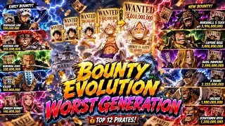Worst Generation Bounty Evolution | Anime World | #onepiece #animeworld