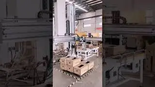 Automatic XYZ type robot hand type box palletizing machine