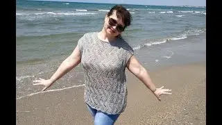 Shine of silver! Top tunic with vertical openwork