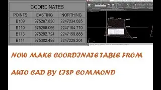 How to Pick Coordinates and Making Table in Auto CAD in URDU | HINDI