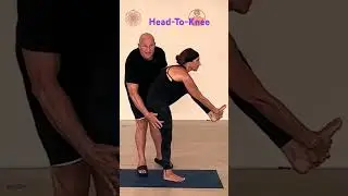 Hot YOGA'S Standing Head-To-Knee Pose.