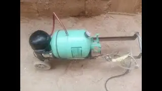 صناعة ظاغط الهواء بمحرك ثلاجة وقرورة غاز