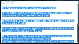 Auto Typer Software for Repetitive Text Typing for Data Entry and other Software Applications