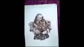 The Hobbit - Drawing Dwalin the dwarf