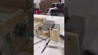 Jerry rigging a machine for mu Etsy busness using a sewing machine motor 😂 ￼