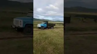 Газ 53 Самый массовый грузовик СССР!!!Газон буксует.