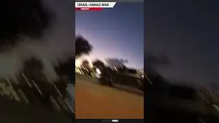 Iron Dome interceptions over Ashdod following a rocket barrage from the Gaza Strip.