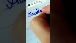 Aaradhya and Anushka in cursive writing #sanahandwritting #cursivewriting #shortsvideo#viralshort