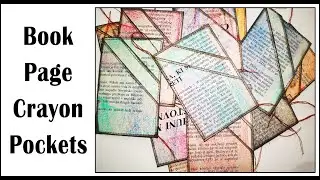 Crayon pockets from book pages - Starving Emma