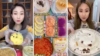 asmr mukbangasmr/kwai dessert mukbang,/mochi eating,creperoll cake chocolate #asmr