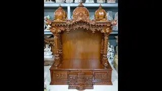 Teak Wood Mandir For Home - GMB Sculptures (M: +91 98 79 56 58 44 )