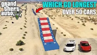 Who can jump longest over 50 cars ? | lamboghini vs ferrari in gta 5 Squro