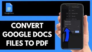 How To Convert Google Docs Files To PDF