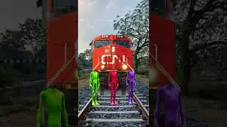 train Vs alien Vs alien Vs train funny video 