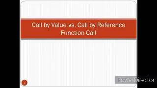 Programming in C: Call by Value vs. Call by Reference Function Call