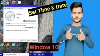 How to set date and time in window 10 in hindi//change time and date in window 10//time zone