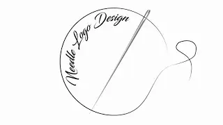 how to draw Thread logo design draw needle logo draw signature logo| Adobe illustrator | cyber tech