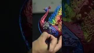 3d printed peacock! #bambulab #3dprinting #3dprint #diy #decoration #handicraft #peacock #shorts