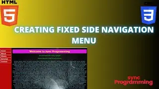 Fixed Side Navigation Menu for Website Template Using HTML CSS and Javascript.