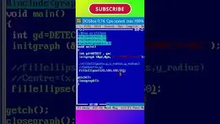 #5 Program to draw an ELLIPSE using C graphics||Using Turbo C3|l 