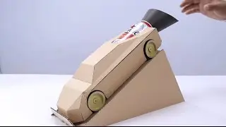 Машина на реактивной тяге из картона