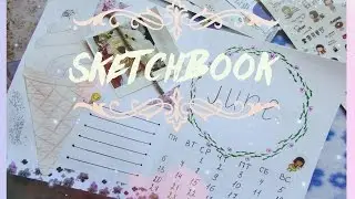 DIY artbook|летний разворот в скетчбуке|Nastasia|