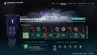 Destiny 2 - Season of the Deep - All Free and Paid Season Pass Rewards Quick Overview - 25 May 2023