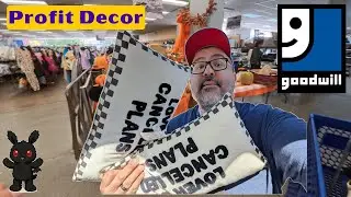 Thrifting Goodwill for Hidden Gems to Resell on eBay! Unique Home Decor & Throw Pillow Flips