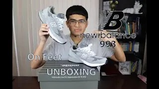 New balance 993 Grey and White - Unboxing + On feet