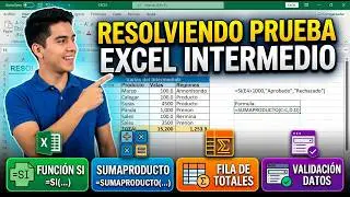 RESOLVIENDO PRUEBA DE CONOCIMIENTOS DE EXCEL-INTERMEDIO