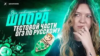 Составляем шпаргалку по тестовой части для ОГЭ по русскому языку. Вспоминаем ВСЕ необходимые правила