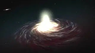 Burning Star in galaxy