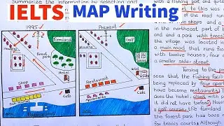 IELTS MAP Writing  | sample question and answer