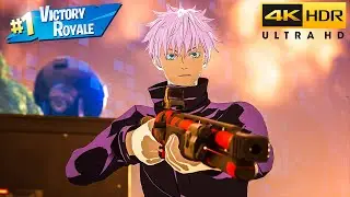 Six Eyes Satoru Gojo Skin Zero Build Solo Win Full Gameplay Fortnite Chapter 5 Season 3 [PS5 4K]