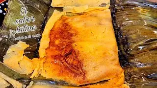 🔴Como hacer unos Deliciosos Tamales Rojos de Puerco y Pollo en Hoja de Platano 🔥