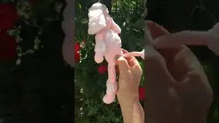 Собачка пудель крючком 26 см