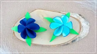 Make decorative flowers out of paper | simple, quick DIY idea