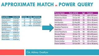 How to do approximate Match inside Power Query