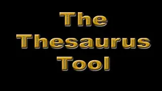 HowTo Use the Microsoft Thesaurus Tool In WORD